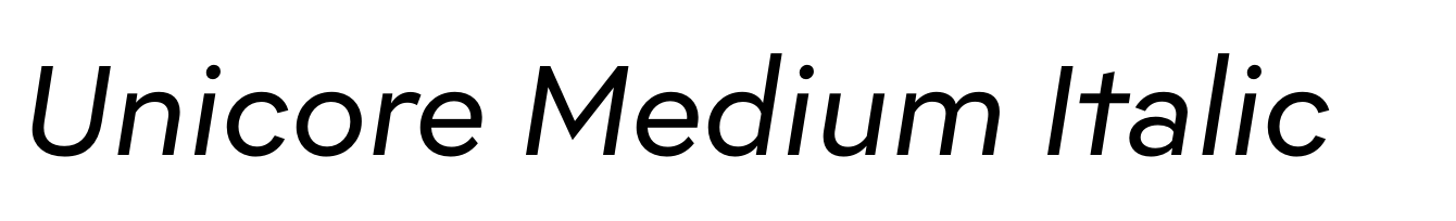 Unicore Medium Italic